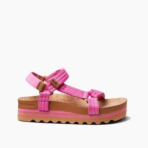 Reef Cushion Rem Hi Platform Sandals - Women’s size 8 - Pink